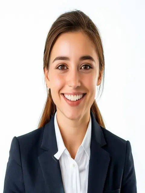 Regulation passport ID photo, white background