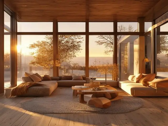 Redesign this room in warm Scandinavian style