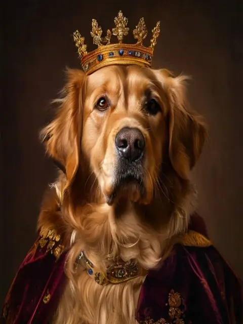 Dress up my dog as a tiny royal king