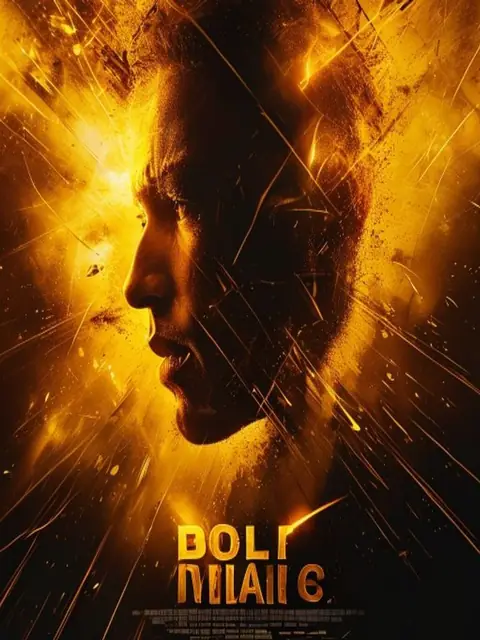 Cinematic movie poster with bold title text