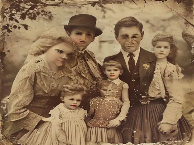 Restore and colorize an old family portrait